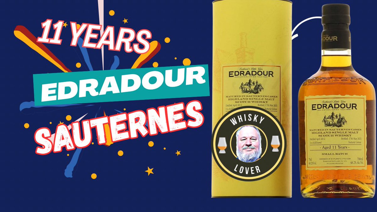 Edradour 11 years old Sauternes cask 48.2%ABV Whisky review youtu.be/UYblomOK2fc?si… via @YouTube @edradourmalt   Great dram