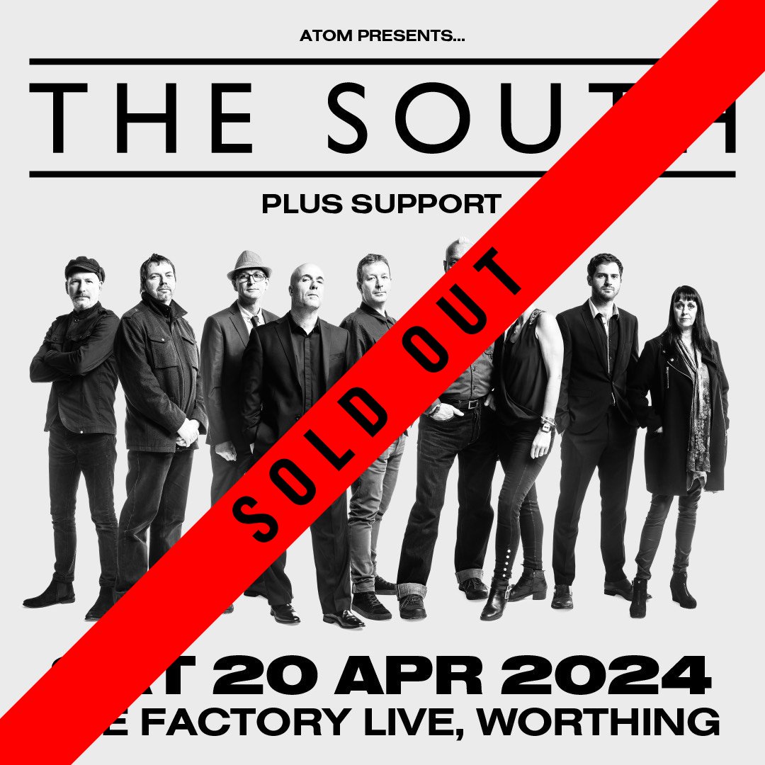 Just in case you hadn't heard already, we're fully booked for <a href="/thesouthuk/">The South</a> this Saturday via <a href="/atom_presents/">atom presents</a>! Two sell-out nights in a row #Worthing! 🙌