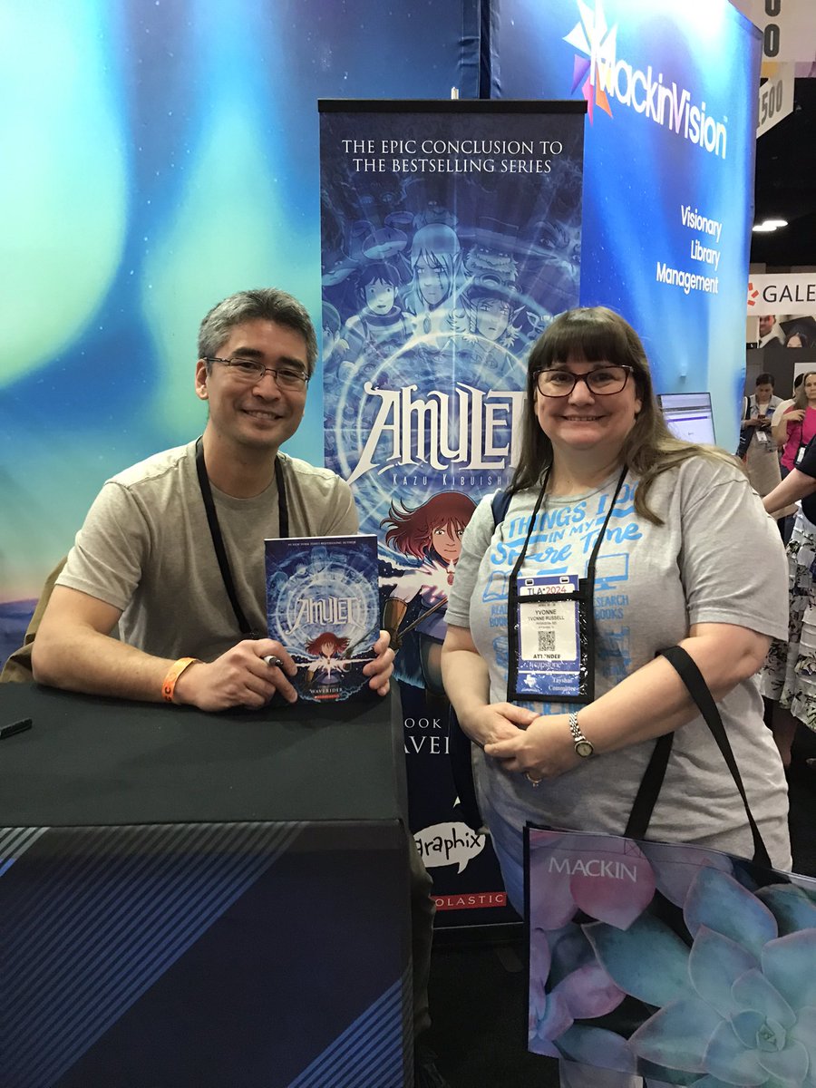 Guys, Look who I just met. And I will be bringing home Amulet #9!!! #TexanLibrary #pisdREADS