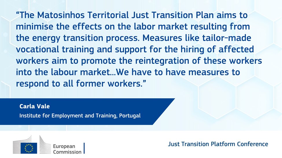 How can #CoalRegionsEU and others undergoing an #EnergyTransition ensure people gain skills relevant for a #JustTransition?

Carla Vale described the example of the shuttered Matosinhos Refinery 🇵🇹 today at the #JustTransitionPlatform conference 👇