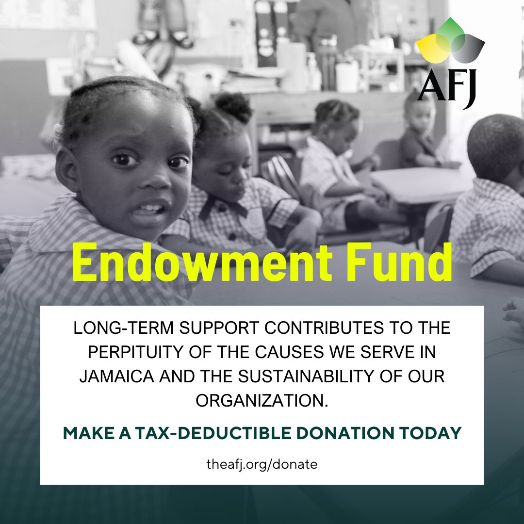 Donations to the AFJ Endowment Fund supports long-term sustainability of our organization and is an investment in mission-driven initiatives. Find out more about the endowment fund and make a contribution today. theafj.org/donate #afj #DonateToday #afjcares #jamaica