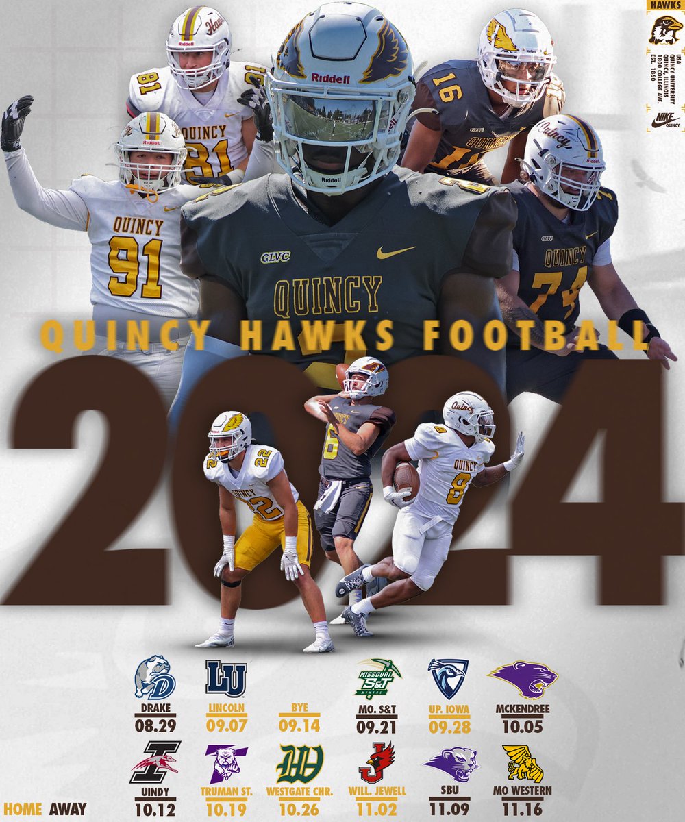 Your 2024 Quincy Hawks Schedule!🏈