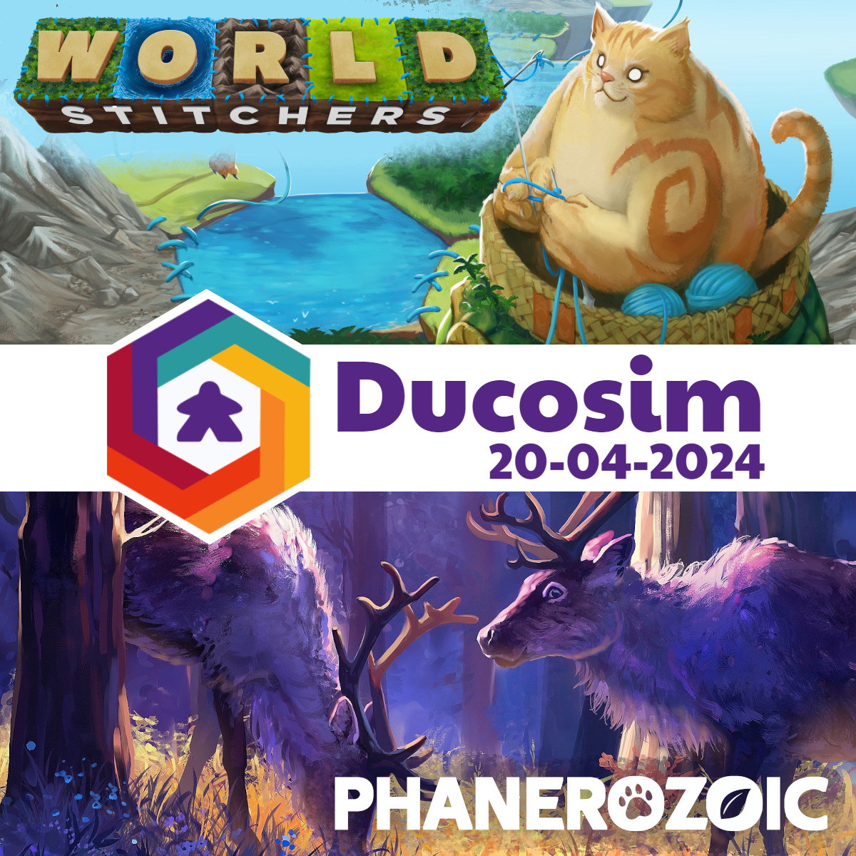 This Saturday, I will be at the Ducosim convention, demoing World Stitchers and Phanerozoic.