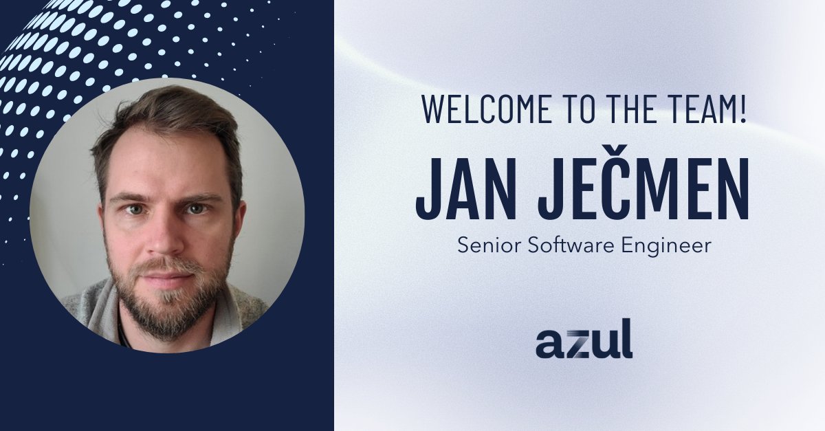 Please give a warm welcome to Jan Ječmen, our newest addition to the Azul family! Jan steps into the role of Senior Software Engineer, bringing with him a wealth of experience and talent. Welcome, welcome! 🎉 #Java #Azulfamily #newjob