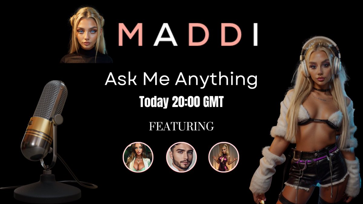 Join our TG for a launch update in less than 2 hours with $MADDI founders as they provide an in depth update and share what they have been working on since the close of the private sale!

You won’t want to miss this 

#Base #AIgirlfriend #AIinfluencer

t.me/maddisonai