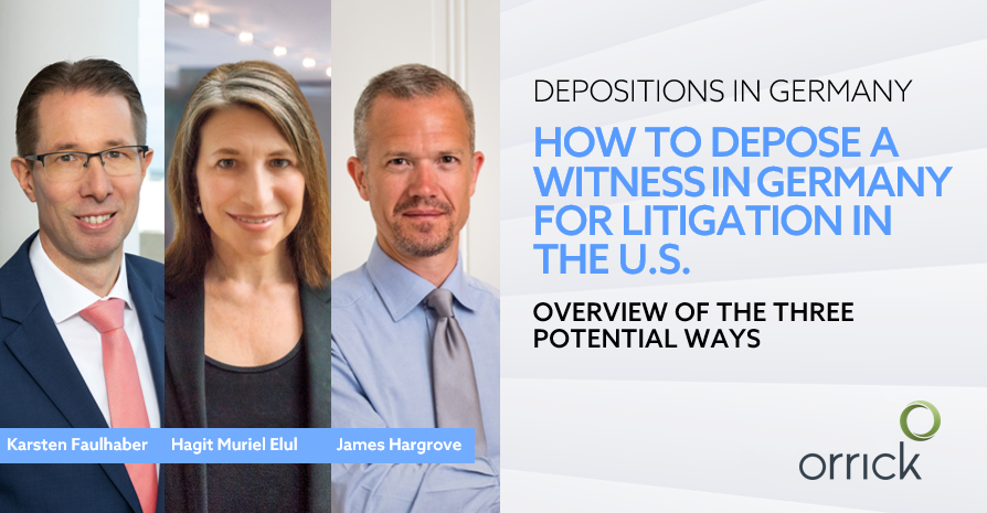 OrrickGermany's tweet photo. Depositions are entirely foreign to the German legal system, and German law excludes taking evidence without the presence of a judge. So what happens if a witness in Germany agrees to give a deposition for litigation in the U.S.?
Click here for more:  https://t.co/On7eSMlybN https://t.co/ZuhJNytRPE