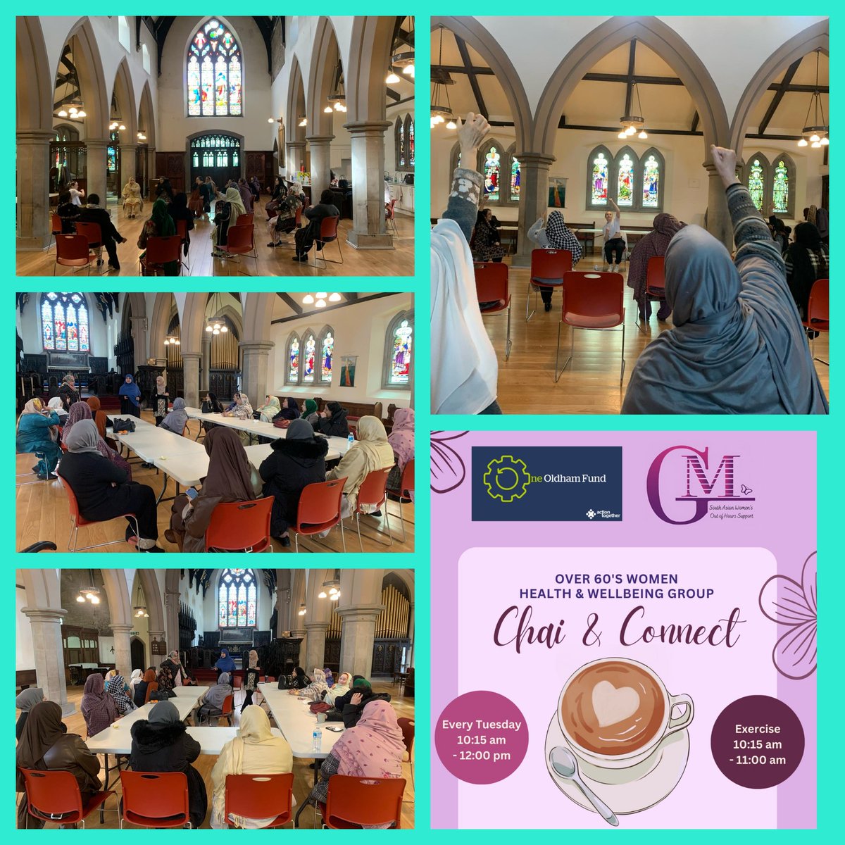 A fantastic session with our over 60s group, chairbased exercise to kick start Tuesday morning after Ramadan followed by an inspiration speaker #empowering #women to #vote @BameConnect @HWOldham @OldhamCouncil @OfficialOACT @WeActTogether