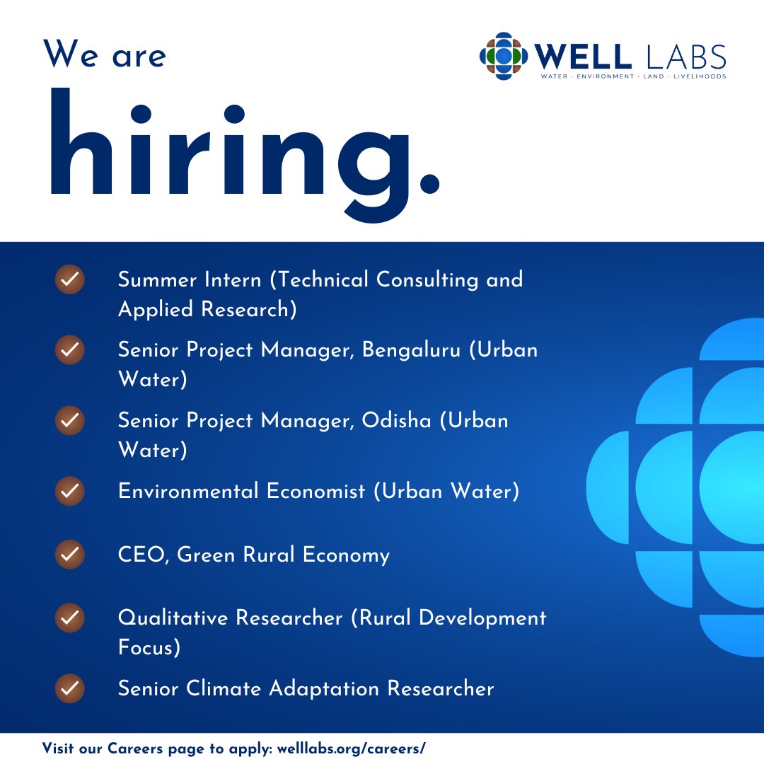 #Hiringalert | We have multiple openings. Please apply here: welllabs.org/careers/ #hiring #jobsearch