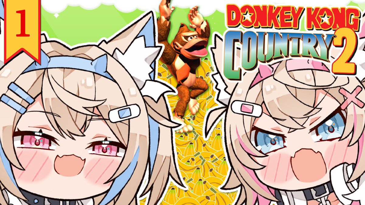 Can these doggies escape Donkey Kong Country 2 without going bananas? 🐾🩵🩷 ⁽ᵗʰᵉ ᵃⁿˢʷᵉʳ ᶦˢ ⁿᵒ⁾ 【DONKEY KONG COUNTRY 2】 this is just BANANAS 🍌 ▶︎ youtube.com/watch?v=fJtRzL… #FUWAMOCO