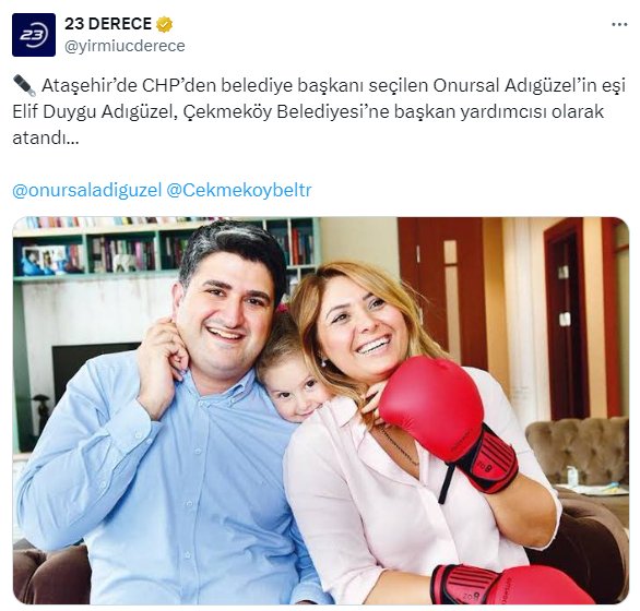 Elif duygu Adıgüzel ile ilgili bu yalan haberi çıkartan bu sözde haber sitesi 23derece ve sahibi Gökhan özbek. Bu Gökhan özbek denilen şahıs bu seçimlerde hep chp ve adayları ile ilgili algı yapan sözde Özgür gazetecelik yapan zat. Seçimlerden 1 gün önce de Akp izmir adayı Hamza