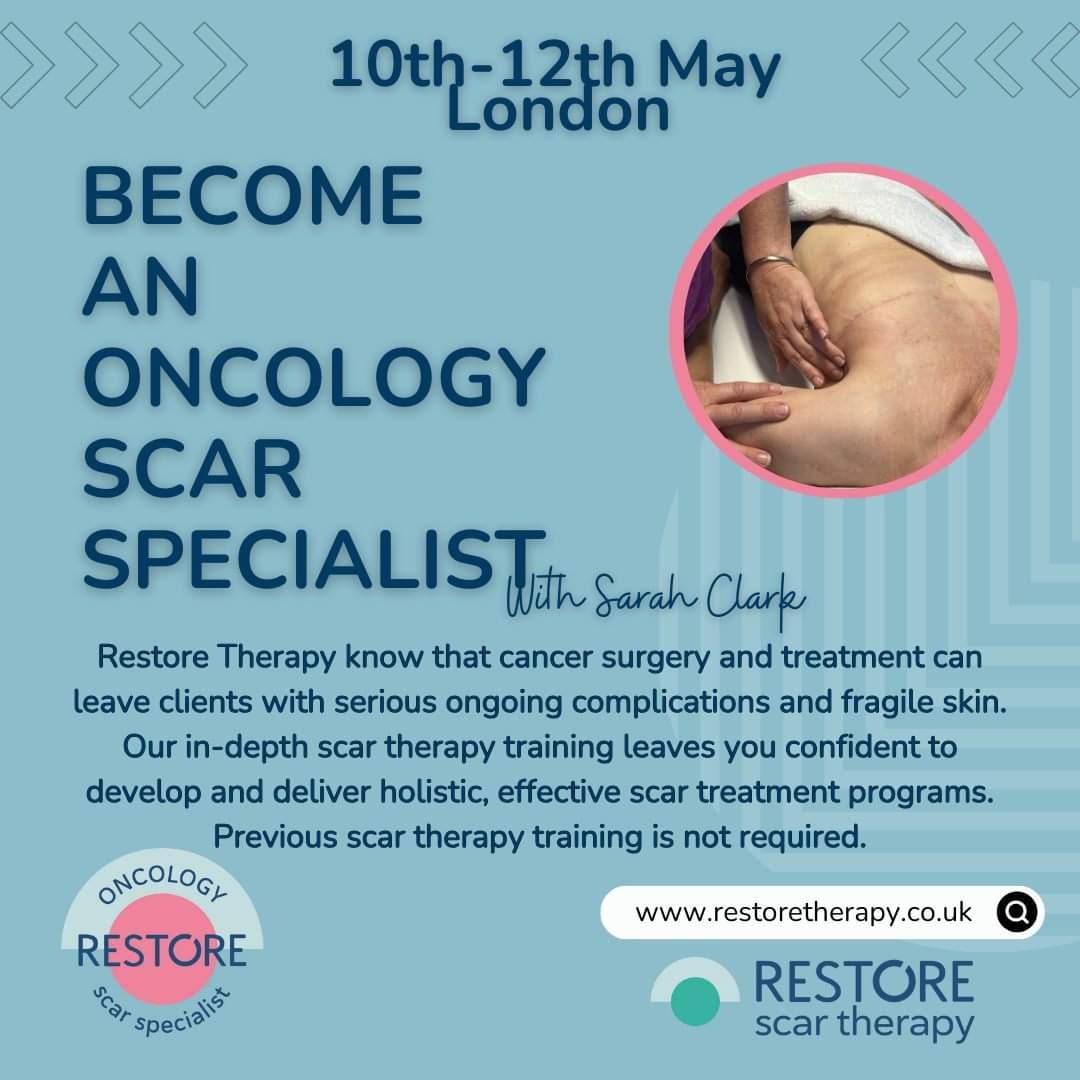 Last couple of places left. If you work with oncogy this is for you #scartherapy #oncology <a href="/therapists/">therapists</a> #physiotherapists #nurses #lymphoedema