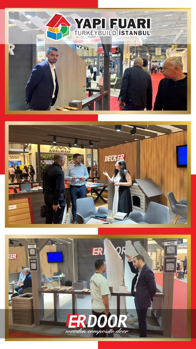 ErdoorOfficial's tweet photo. Yapı Fuarı'nda ilk günümüzden kareler. #TurkeyBuildIstanbul
Photos from our first day at Turkey Build. #TurkeyBuildIstanbul
#ErgunbasGroup #Erdoor #Decker https://t.co/CJN2hOKALZ