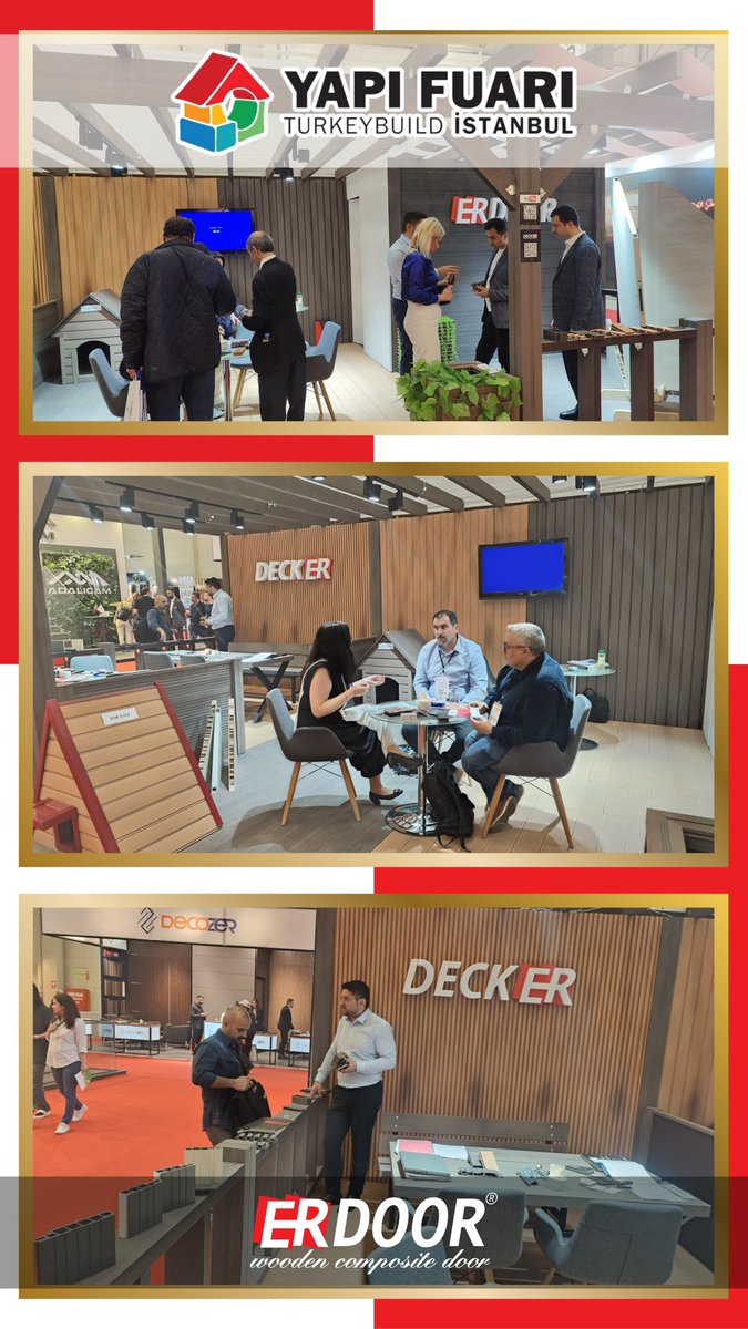 ErdoorOfficial's tweet photo. Yapı Fuarı'nda ilk günümüzden kareler. #TurkeyBuildIstanbul
Photos from our first day at Turkey Build. #TurkeyBuildIstanbul
#ErgunbasGroup #Erdoor #Decker https://t.co/CJN2hOKALZ