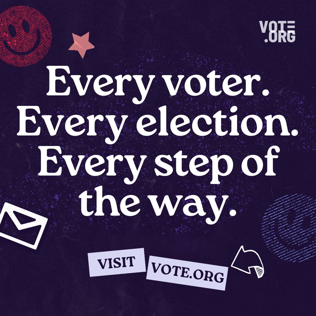 We're not only about registration - in 2020 alone, we converted 81% of new registrations through Vote.org into actual votes at the ballot box. Don't miss out on your chance to make a difference - sign up for our election reminders. 👇 vote.org/election-remin…