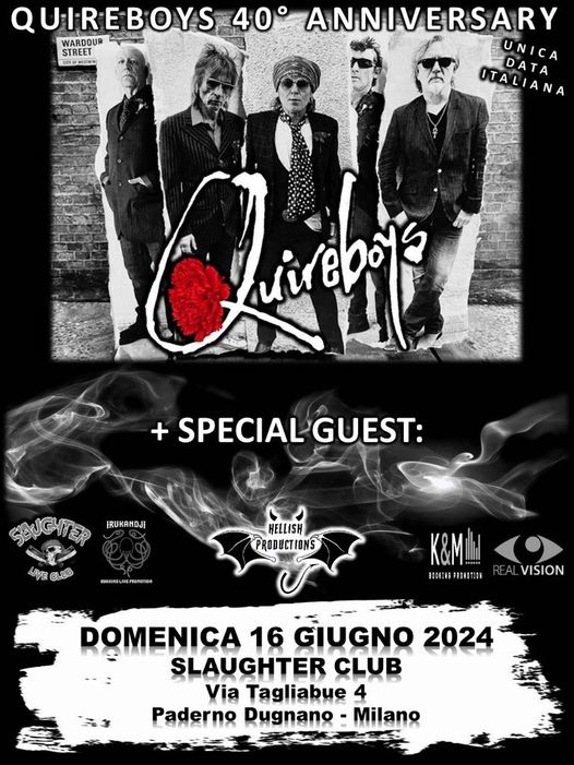 QUIREBOYS EN ITALIA 🤘 We're looking forward to a trip to Milan in June for a Quireboys show