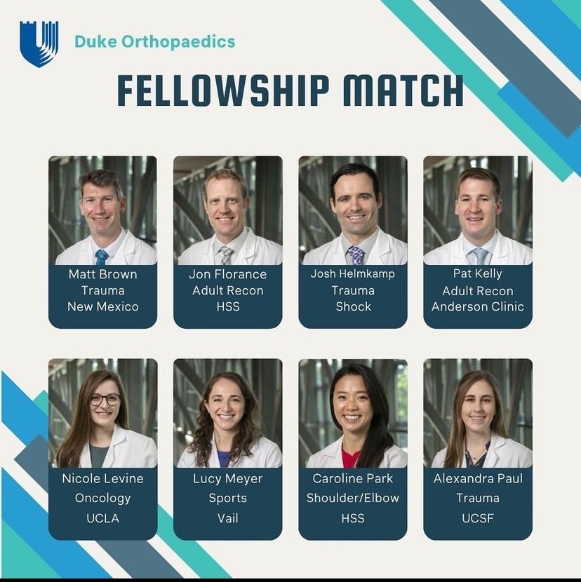 Great upcoming chiefs who will be awesome fellows! @DukeOrtho