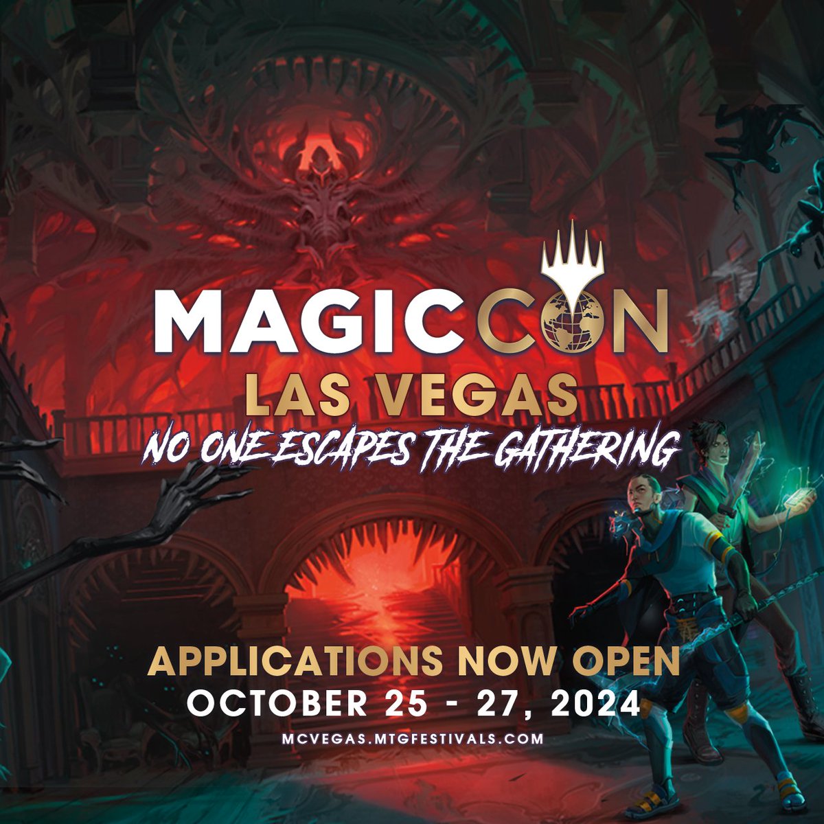 MagicCon: Las Vegas is October 25-27, 2024! Badges and events will be available soon, but today applications for #MCVegas are officially open for panels, cosplay competitors, creator badges, Art of Magic and more! mcvegas.mtgfestivals.com