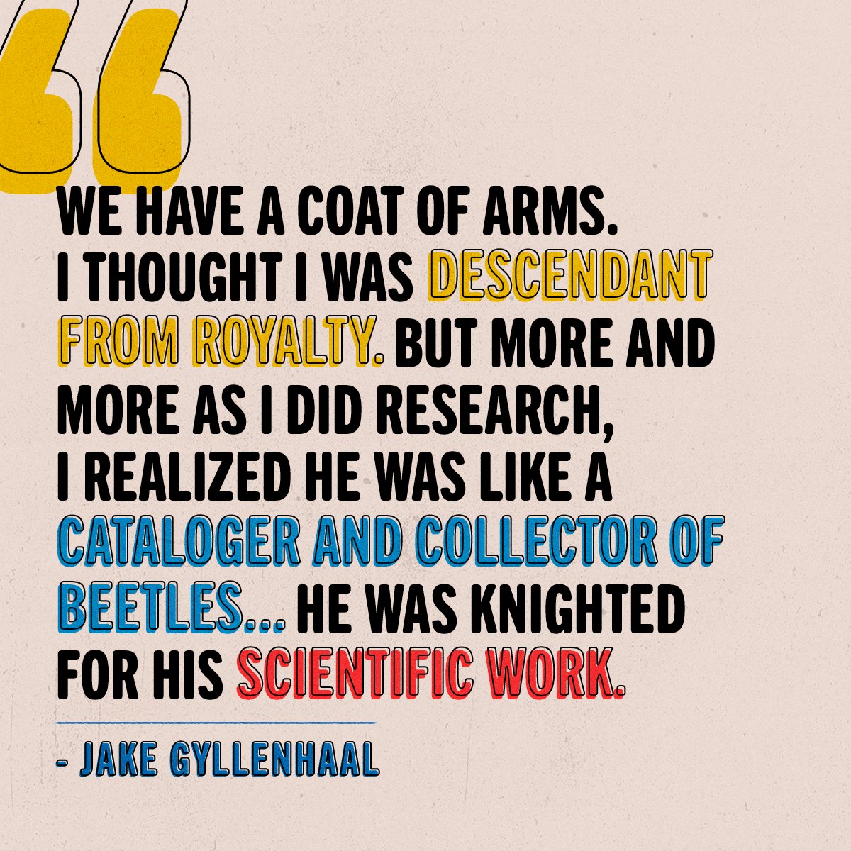 The always regal #JakeGyllenhaal researched his lineage and made some interesting discoveries! 🫢🪲 Who's in your family tree?