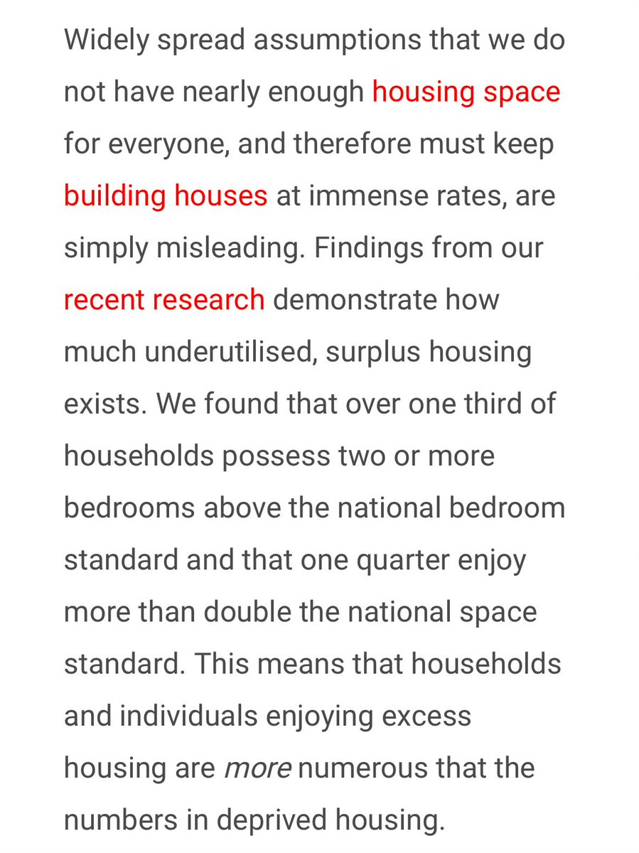 We don’t need to build more homes because some people have spare bedrooms. Big insights from one of the UK’s leading universities.