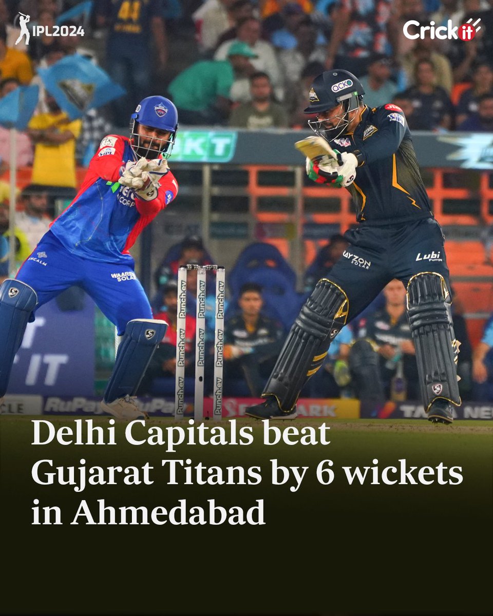 htTweets's tweet photo. #CricketWithHT | #RishabhPant and #MukeshKumar guide #DelhiCapitals to comfortable win over #GujaratTitans 

Here are the highlights of the #DCvsGT match: https://t.co/PXKgqnWYUx https://t.co/6byLE91LcQ
