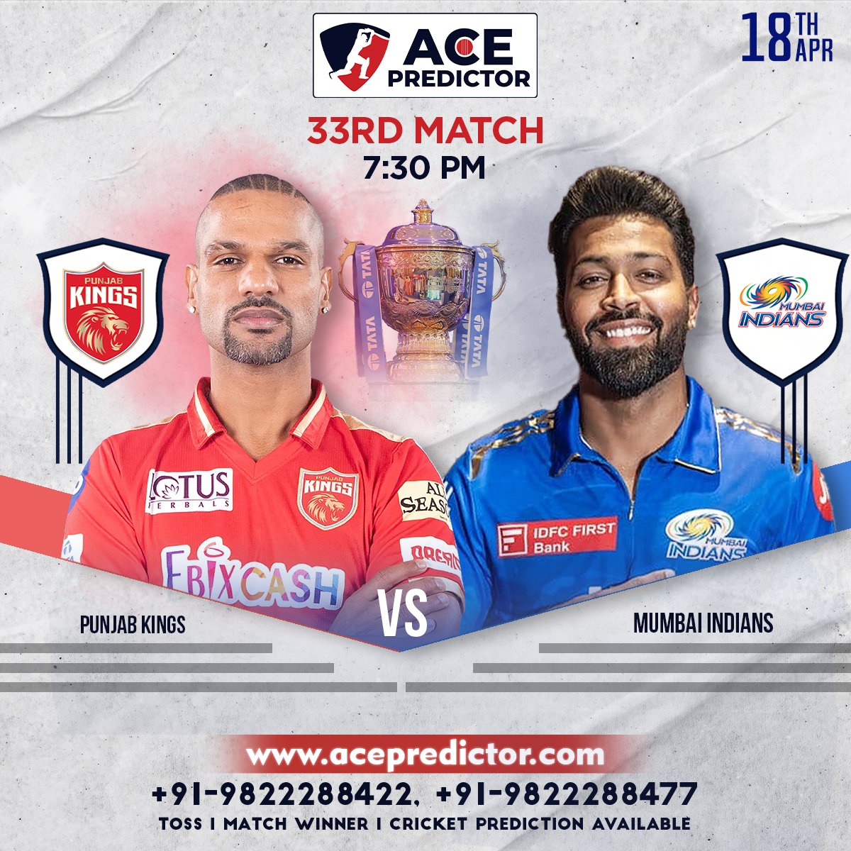 INDIAN PREMIER LEAGUE 2024

THU, 18th APRIL

33rd MATCH (PBKS vs MI)

#cricketseason #cricketshaukeens #cricketfever #cricketlovers #cricketers #cricketleaguelive #cricketlife #westindiesCricket #cricketmatch #cricketbat #cricketworldcup #cricketmerijaan #cricketfans