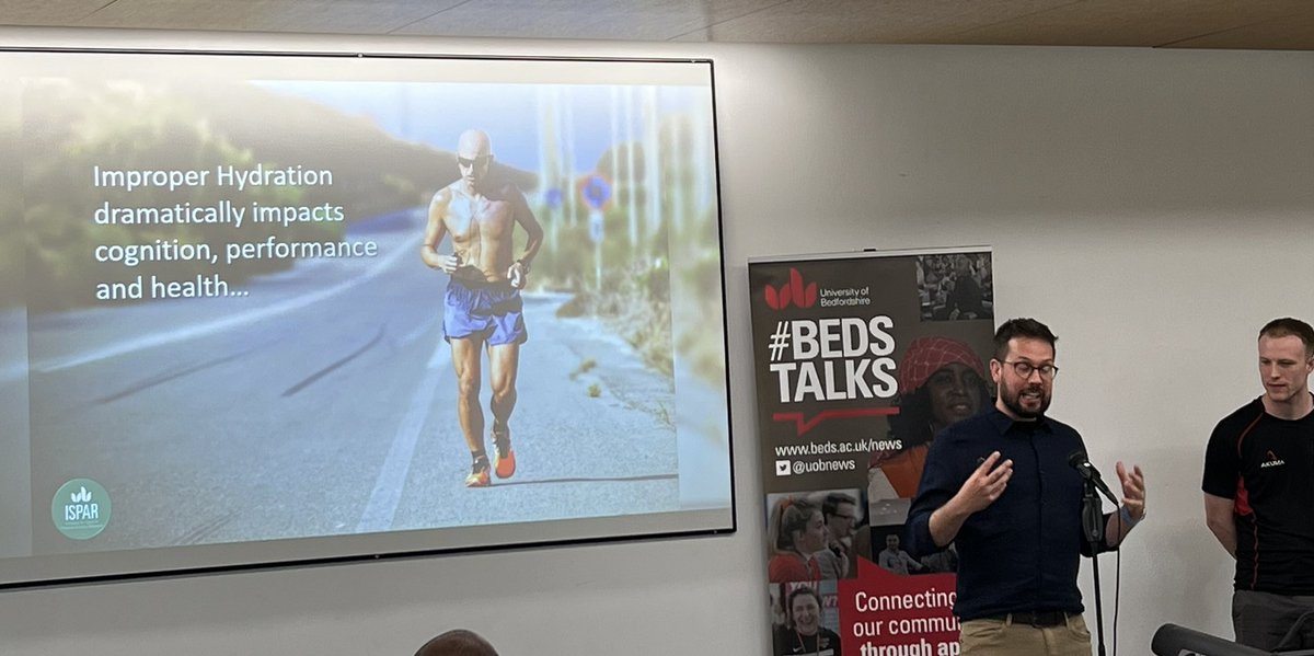 @MikeLNewell @jeffaldous @uniofbeds_SSPA @ISPAR_UoB @uniofbeds Next up is @MikeLNewell and @Sagesportsci talking about the role of hydration in the heat