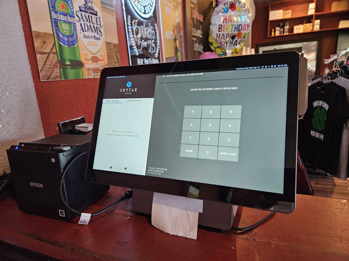 Johnny's Taphouse and Grill in Tarpon Springs is making the change!  Soon to fully install @SkyTabPOS and go live @Shift4