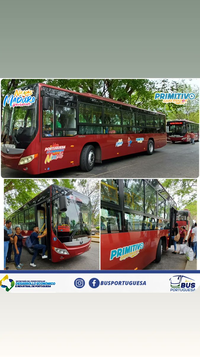 Gracias a las Políticas enmanadas por nuestro Presidente conductor de victoria *Nicolas Maduro y de nuestro Gobernador Ejemplar Primitivo Cedeño* en Portuguesa contamos con un servicio de transporte Público de calidad, donde se garantiza  dia a dia la movilidad de pueblo,