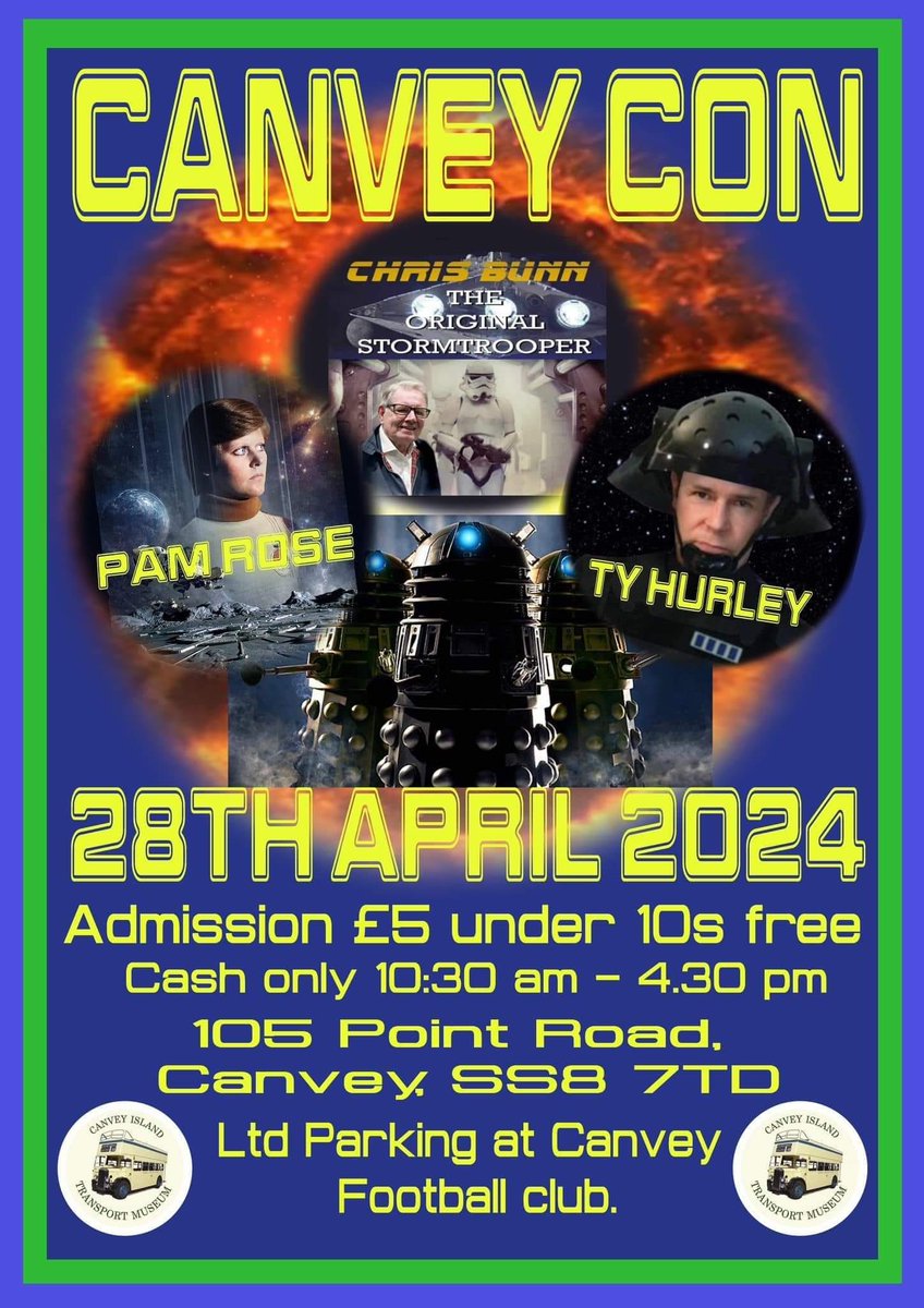James winch's new event next Sunday 28th April In the UK. Mixed Genre's, but a wonderful showing from Anderson! 😎🚀🪐✨ #canveycon #space1999 #PamRose #GerryAnderson #Fanderson #april28 #canvey #uk