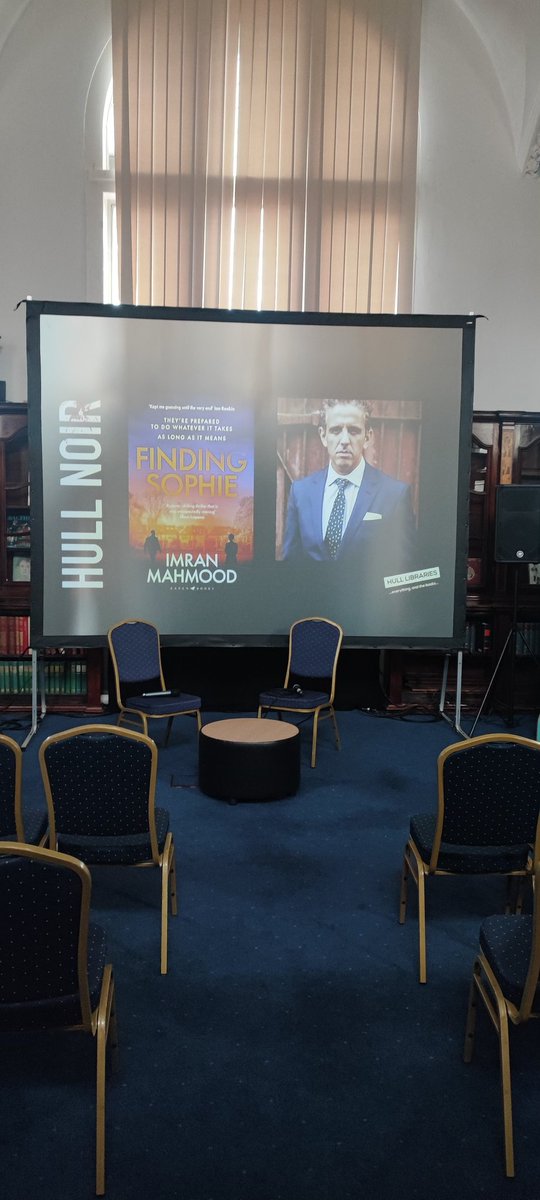 All set for @HullNoir This month with added screen. Join us at 7pm with @NickQuantrill and our guest @imranmahmood777