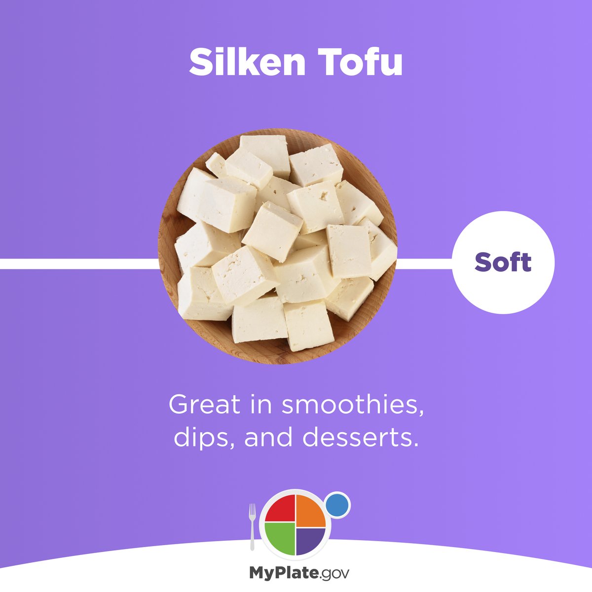 Did you know that there are many kinds of #tofu and they’re all great for different kinds of cooking? Check out the #MyPlateKitchen to get inspired for your next meal! myplate.gov/myplate-kitche…