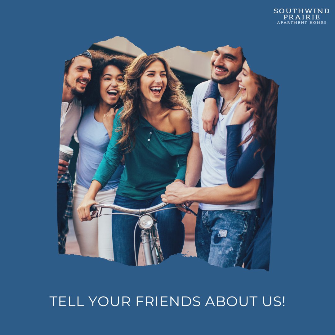 Why keep all the fun to yourself? Spread the word about our awesome apartment community and let your friends join the party! 🏠 #apartmentliving #apartmenthunting #communitylove