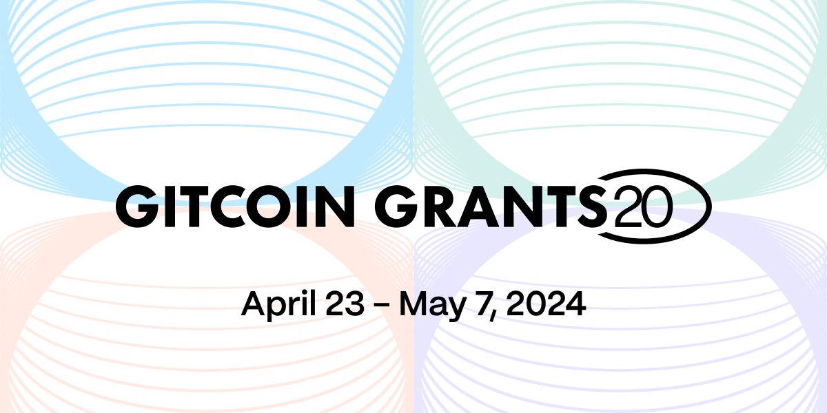 .@gitcoin has announced Gitcoin Grants 20. ▫️GG20 donations start on April 23rd at 12:00 UTC  ▫️GG20 donations end on May 7th at 23:59  ▫️Protection from sybils using Gitcoin Passport is now automated ▫️GG20 will run on Arbitrum gitcoin.co/blog/announcin…