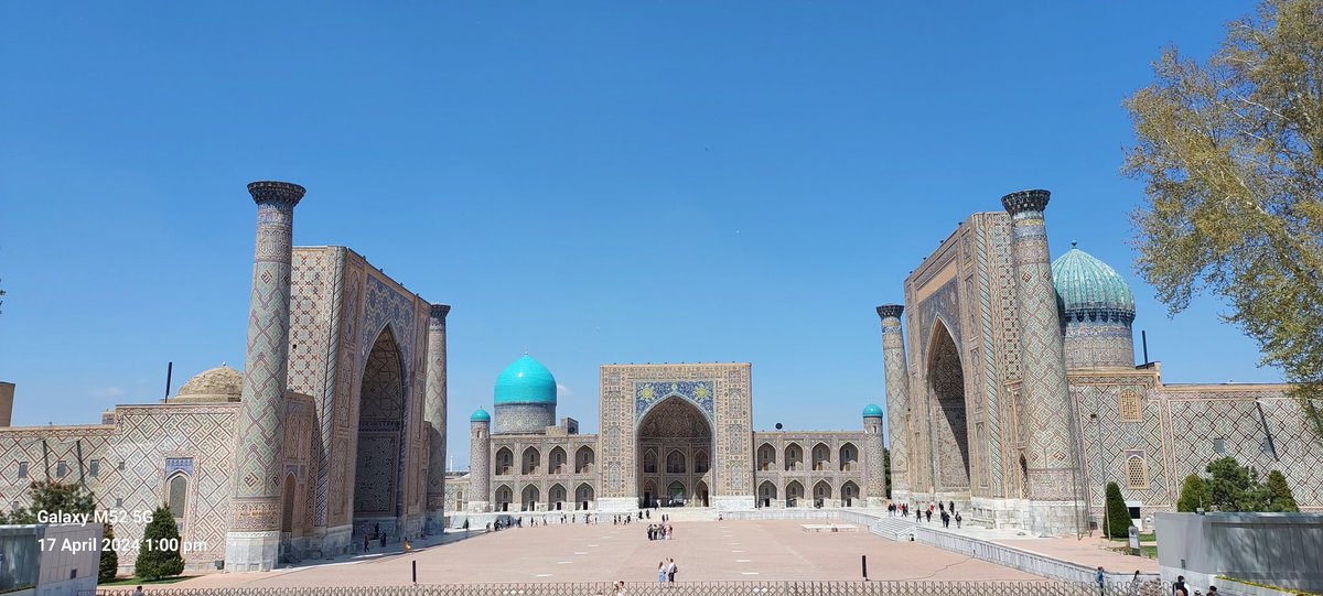 Registan square, Samarkand...during day and night