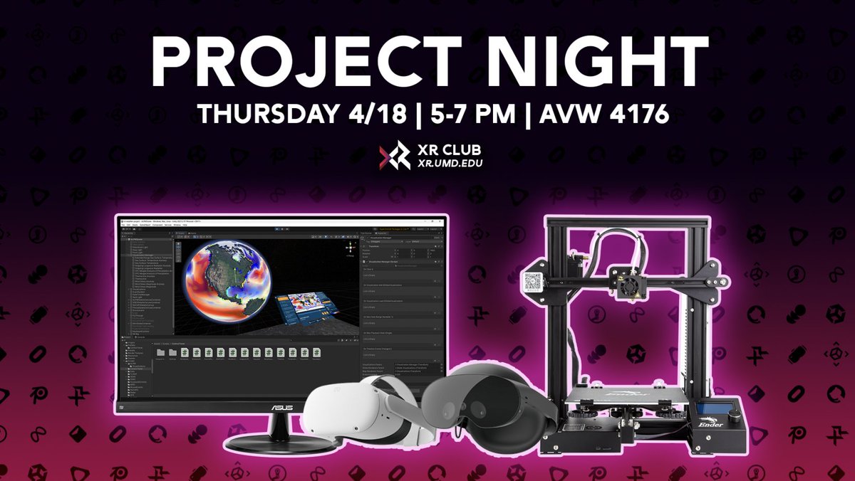 Join us in the XR Lab as we put our heads together to work on a variety of XR-related projects and tinkering! All are welcome to come whether you are a veteran tinkerer, or just someone who wants to get started with XR development!