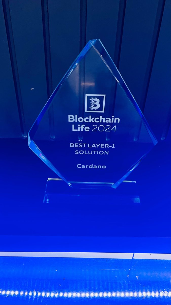 Cardano won best L1 award (Blockchain Life Awards 2024 in Dubai).