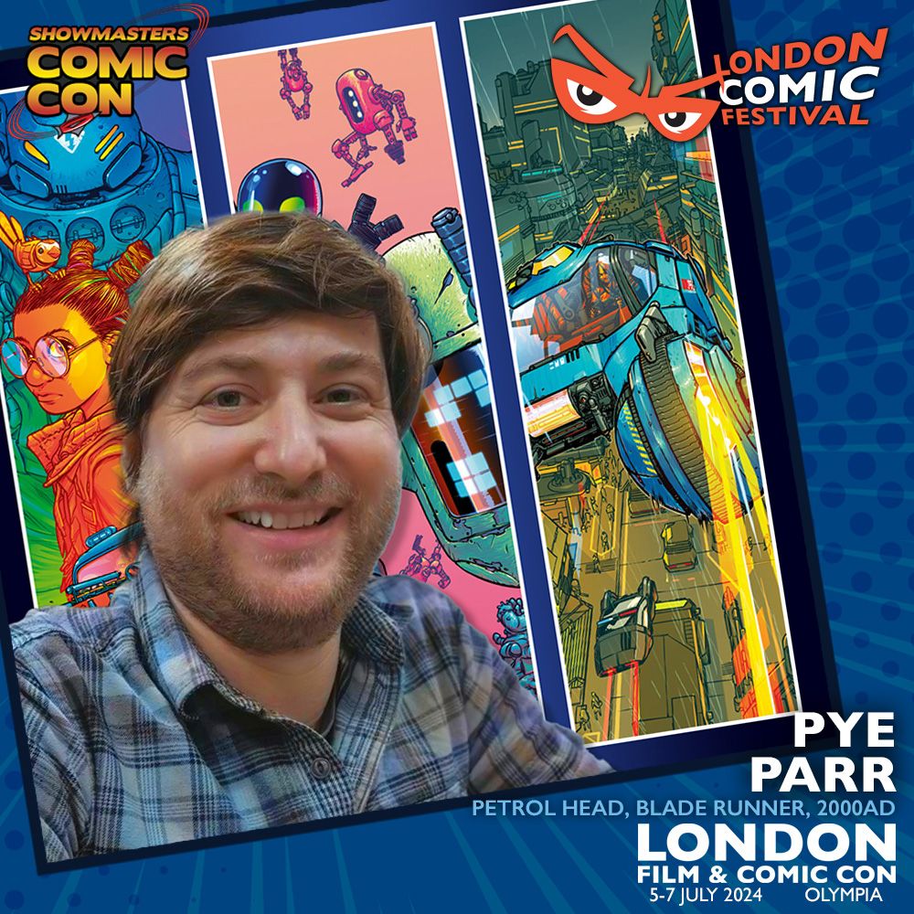 PYE PARR will be joining us at #LCF24 #LFCC! Blade Runner and 2000ad artist Pye will be joining fellow creator Rob Williams to sign copies of the critically acclaimed PETROL HEAD! buff.ly/3O3tzid