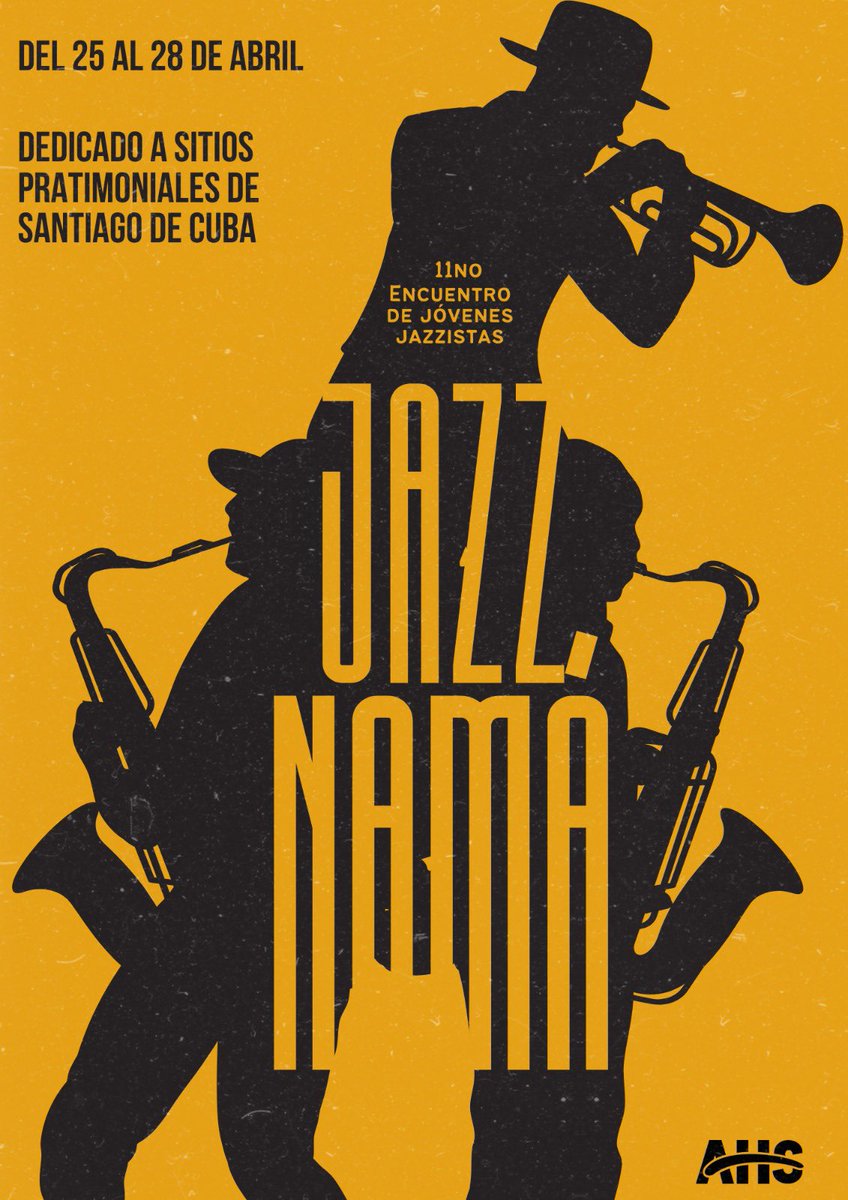 🗣️Del 25 al 28 de abril en #SantiagodeCuba se realizará el 11no Encuentro de Jóvenes Jazzistas “Jazz Namá”.🎷🎶
Este jueves será la Conferencia de PRENSA a las 11am en el Iris Jazz Club.
@CubarteES 
#lapapeletacuba11años #CubaEsCultura #LaPapeletaCuba #culturacubana #jazzcubano