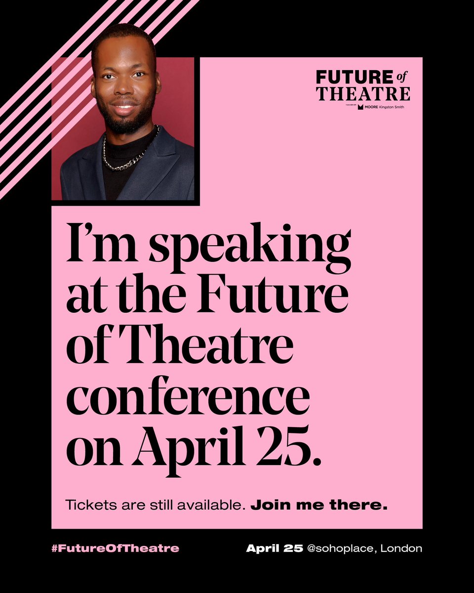 Thrilled to be speaking at @thestage's #FutureOfTheatre conference next week about commercial producing alongside @JackMapleProds and @ameena_hamid. Tickets (in person and online) are still available. Look forward to seeing as many of you there.