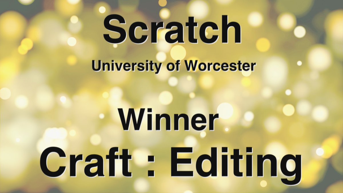 In the Craft Editing category, the winner is Levi Lajtai from @worcester_uni and @worc_arts for the film Scratch. #RTSMidsAwards