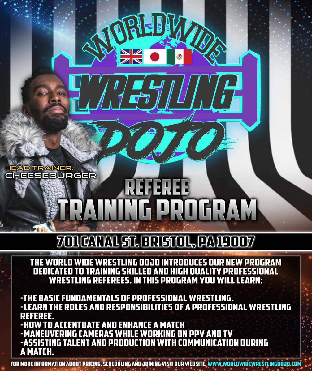 Spring Enrollment is open for both our wrestler/referee training programs. Learn the fundamentals needed in and out of the ring to take those first steps through that curtain into the world of professional wrestling! Contact us here for more info: worldwidewrestlingdojo.com/contact-us