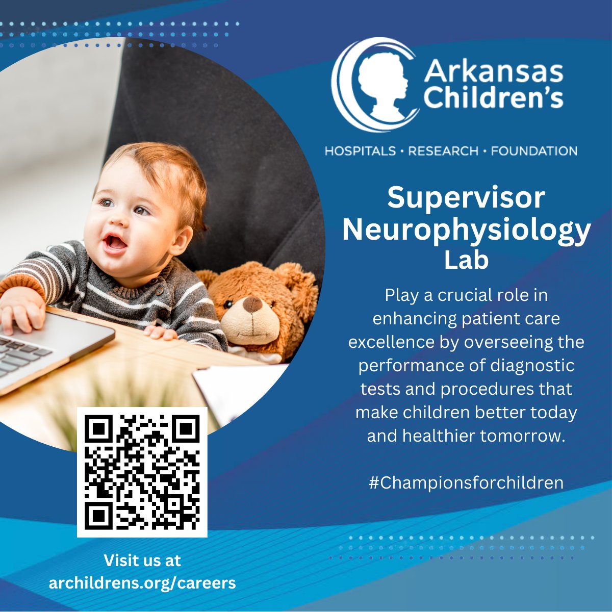 Join the team who change children's lives everyday. Apply at archildrens.org/careers