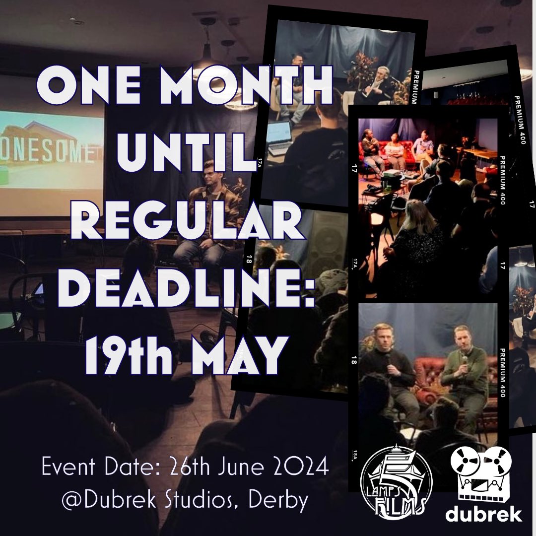 Let’s see what the amazing talent around the Midlands & beyond have been creating! FREE TO ENTER! SUBMIT your movie to fivelampsfilms@gmail.com for the chance to SHOWCASE your movie, and then DISCUSS your filmmaking process in our Q&A Network with fellow creatives at @dubrek