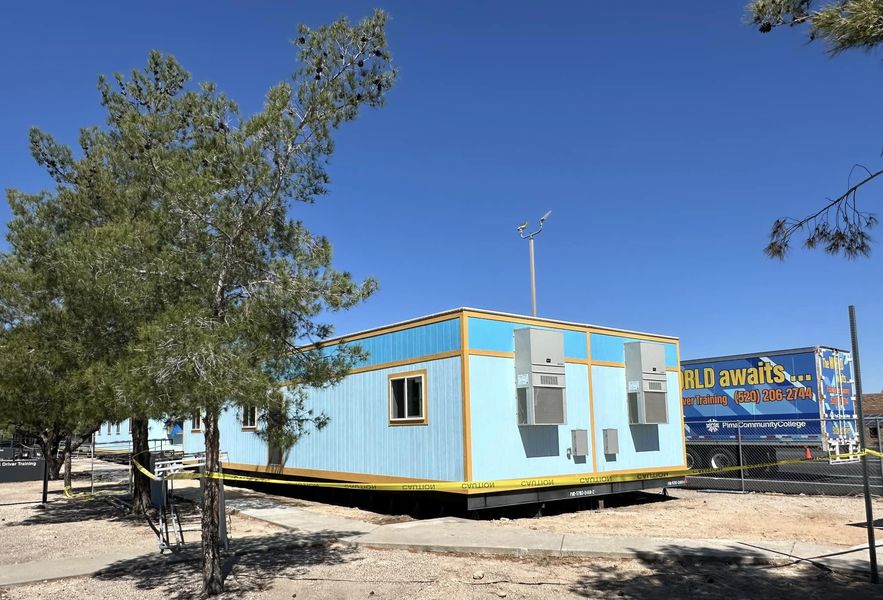 PCCTruckDriver's tweet image. Our new facilities are shaping up. The pavement is mostly-done (one part will be redone due to puddling) and the buildings are awaiting some utilities and such. Getting exciting!! #PimaCCWorkforce