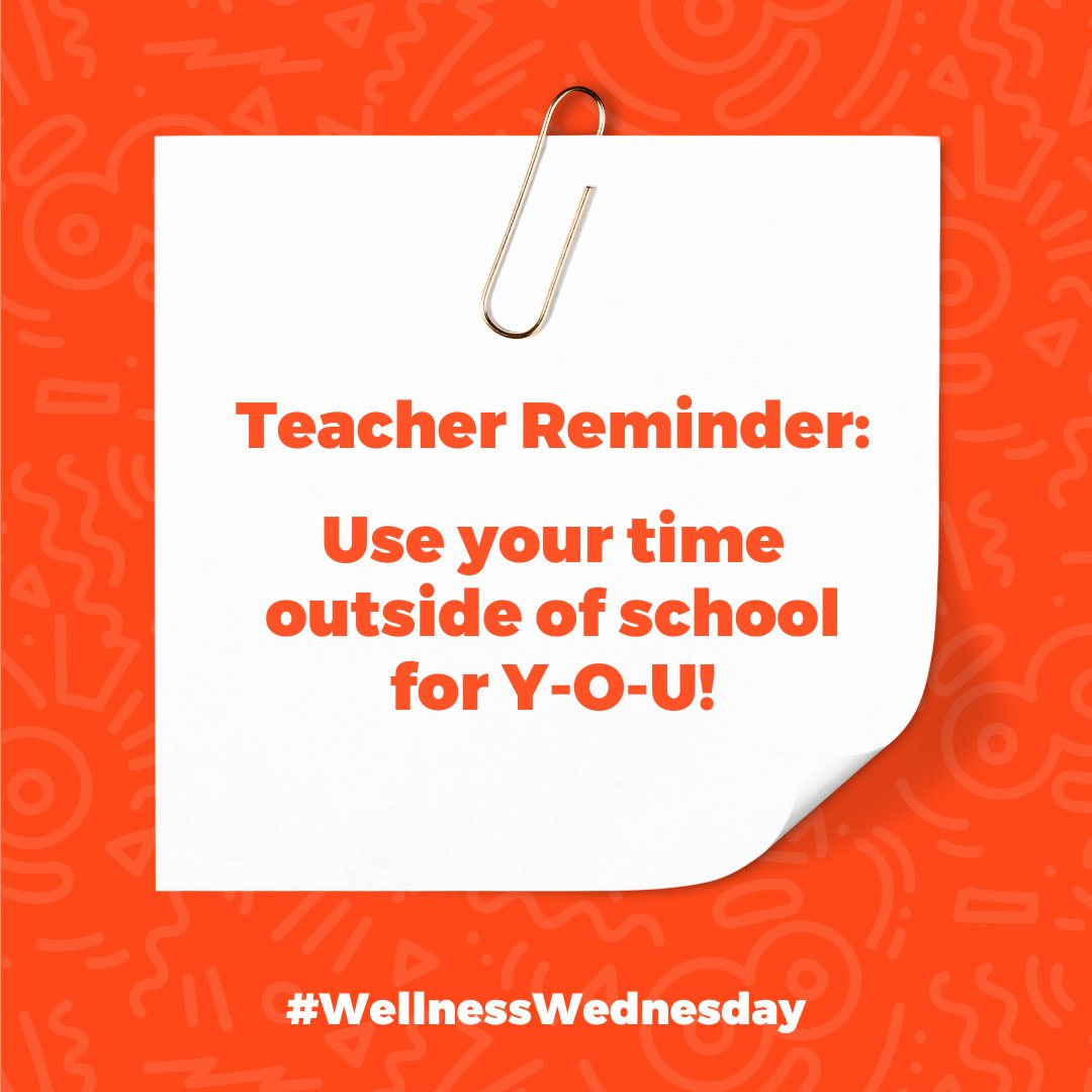 Teachers, how do YOU prioritize your self-care? Let us know in the comments. #WellnessWednesday