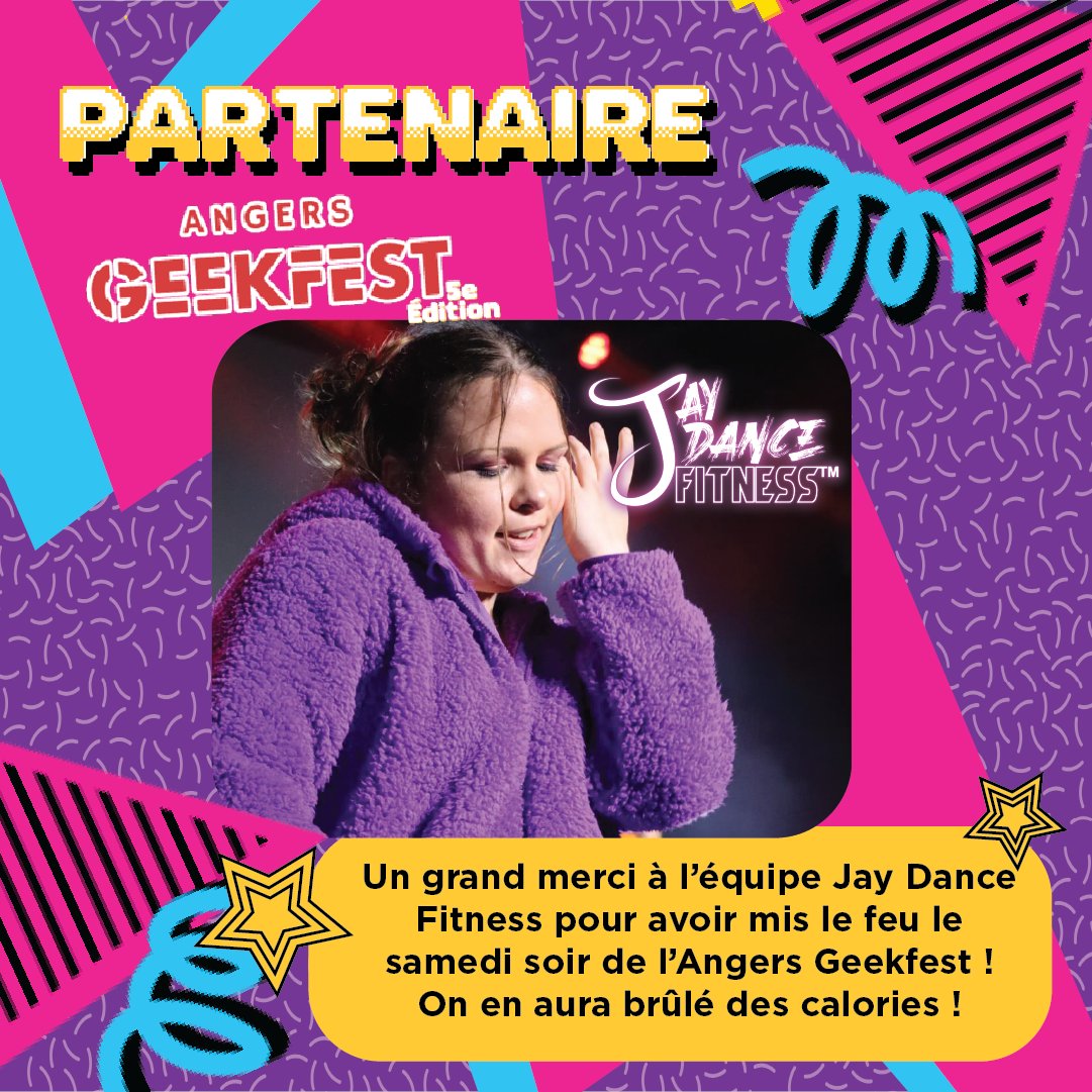 angersgeekfest's tweet photo. @JaydanceF, LE concept de danse qui aide à se libérer et à prendre confiance en soi, a fait danser familles, cosplayers, invités et bénévoles de l'Angers Geekfest ! Ce fut 1h30 de fun sur des rythmes pour tous les goûts 🔥🕺🏽

Merci à eux ! https://t.co/T952ZTkRtW