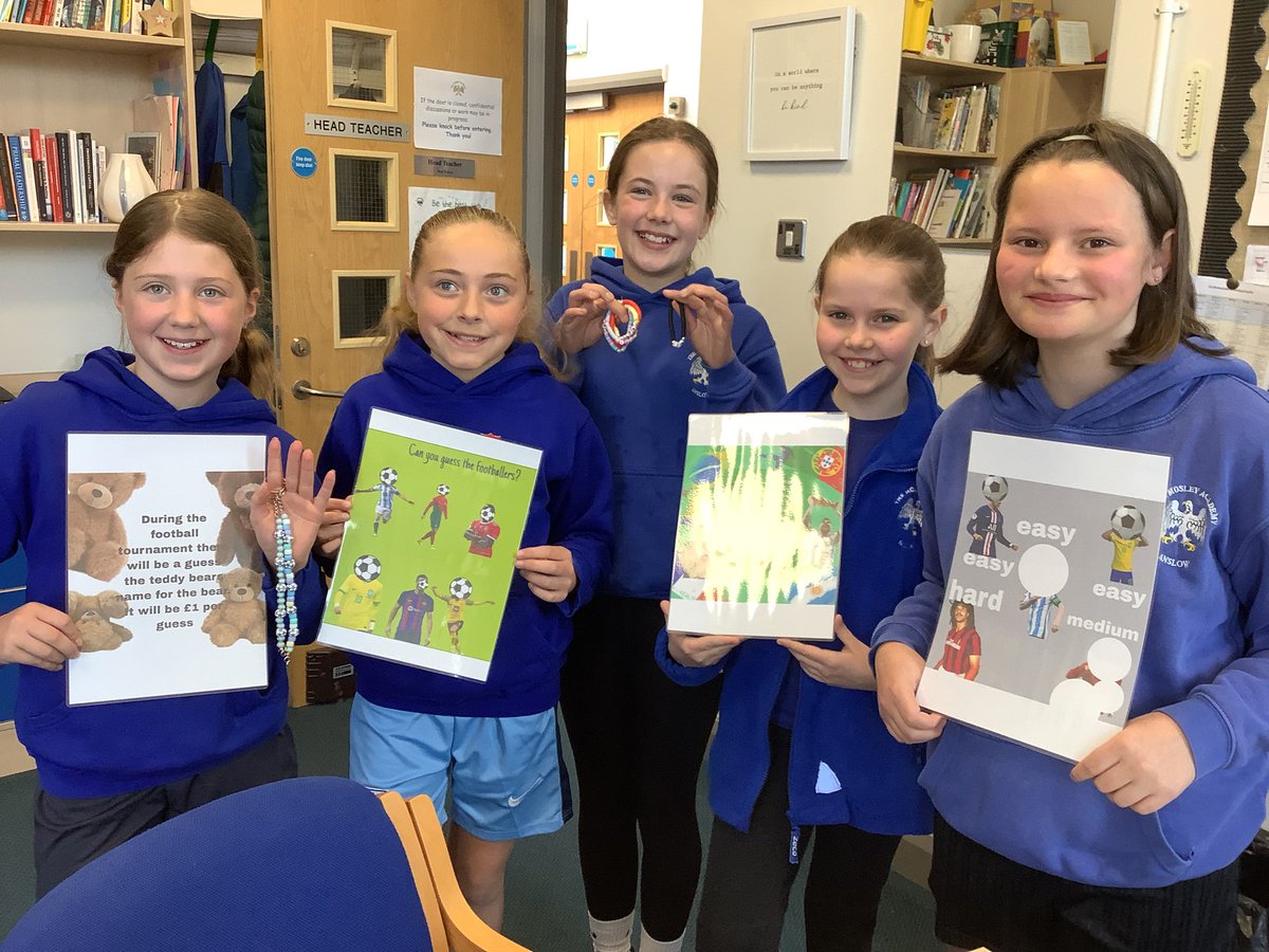 Super stars! In full swing organising a charity football match… including posters, bracelets, guess the teddy and the all important event! #pupilleadership #personaldevelopment #charity #independence