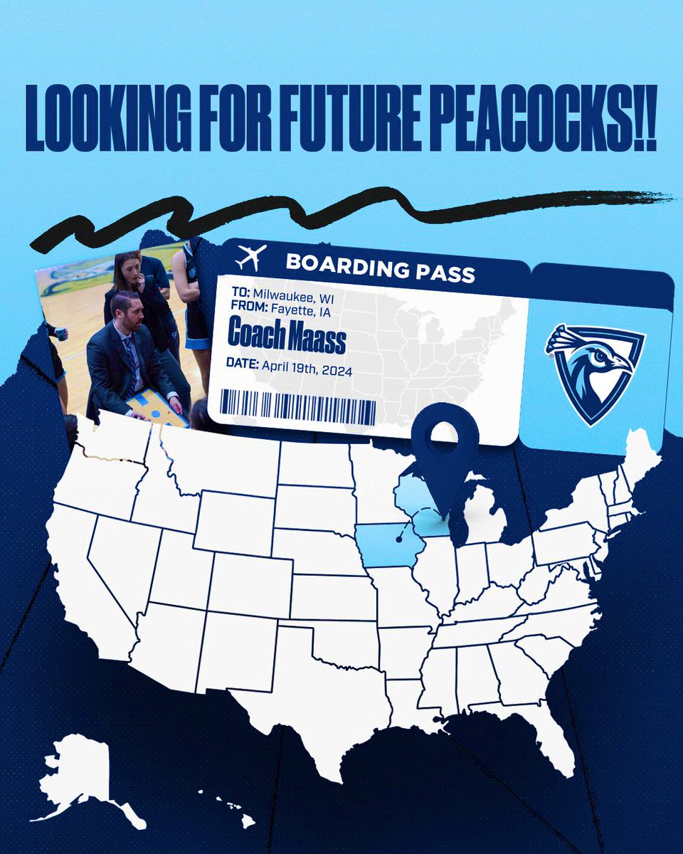 Back on the road to find future Peacocks!! Keep an eye out for @Coach_Maass at the Windy City Classic! #FeathersUp