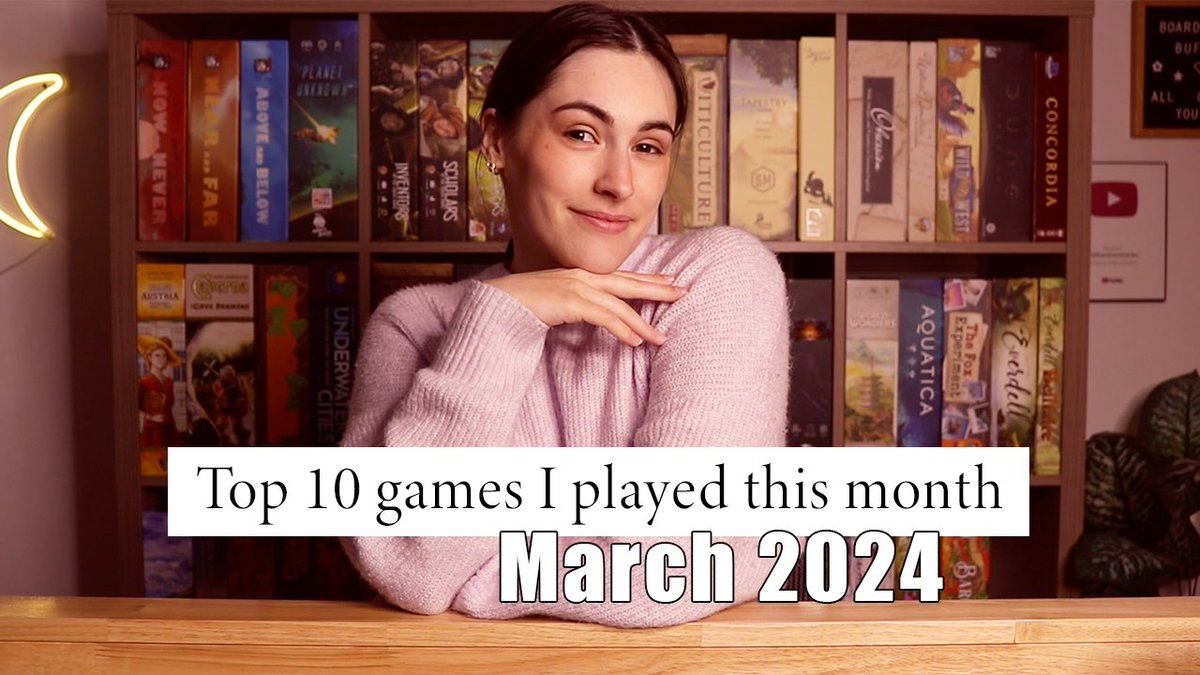 New video just went live!! Let’s chat all about my March board game stats, small box game standouts, and my favourite games of the month! Hope you enjoy! 🥰🌿 youtu.be/2GecVh3RiYE?si…