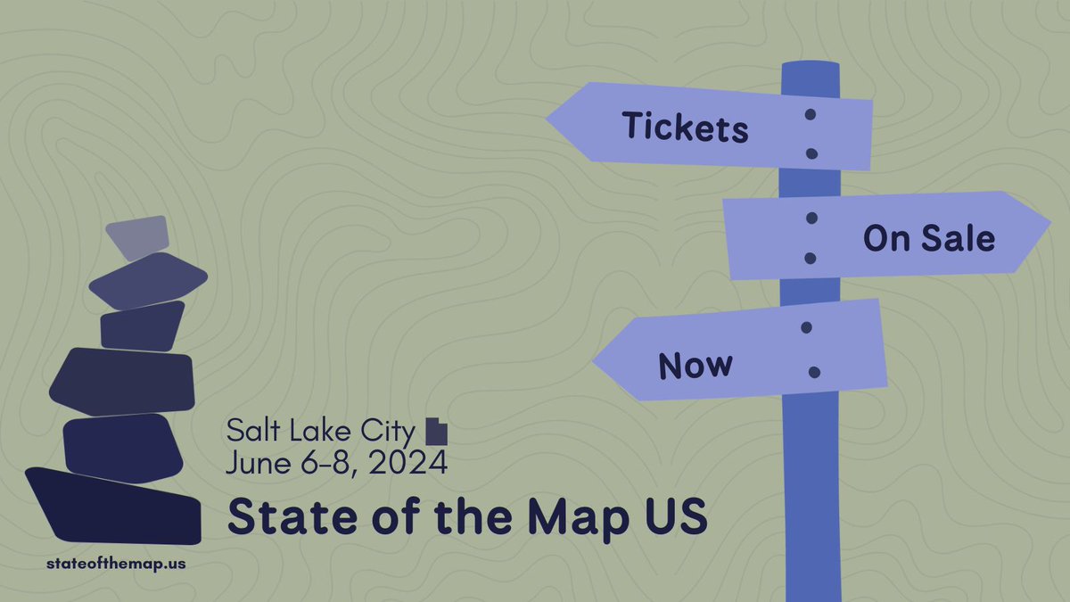 🎟️ Tickets for State of the Map US are on sale now! Snag yours today AND check out the program ➡️ openstreetmap.us/events/state-o… #StateoftheMapUS #SOTMUS #SLC #OpenStreetMap